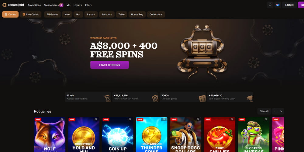 Spinsy casino homepage